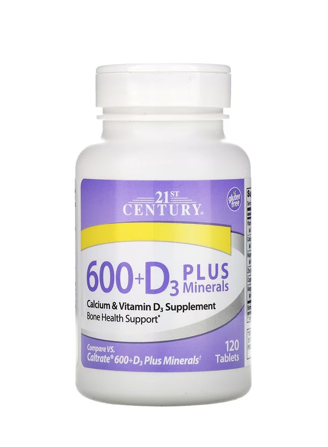 Calcium 600 Plus D3 Plus Minerals - 120 Tablets